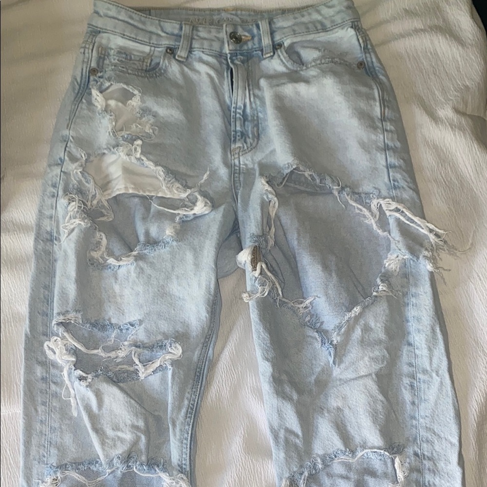 American Eagle Outfitters Light Blue Distressed Jeans